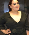 Blusa pemplum con laso