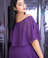 Maxi vestido off the shoulders