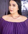 Maxi vestido off the shoulders