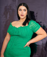 Vestido corto con manga mesh