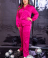 Pantalón corte flare en satin