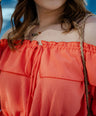 Vestido midi off the shoulders