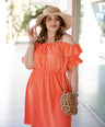 Vestido midi off the shoulders