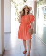 Vestido midi off the shoulders