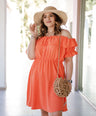 Vestido midi off the shoulders