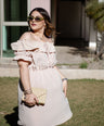 Vestido midi off the shoulders