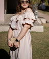 Vestido midi off the shoulders