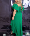 Vestido asimétrico con olan