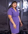Vestido corto cuello mao