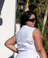 Chaleco de mezclilla blanco
