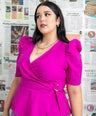 Blusa pemplum con lazo