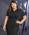 Vestido camisero stretch
