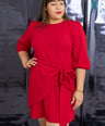 Vestido corto con lazo