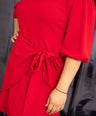 Vestido corto con lazo