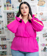 Blusa manga larga con abertura
