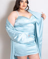 Pijama de seda con capa