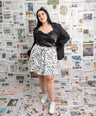 Short falda estampado cebra