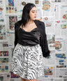 Short falda estampado cebra