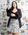 Short falda estampado cebra