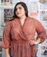 Blusa estampada con smock