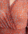 Blusa estampada con smock