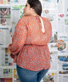 Blusa estampada con smock