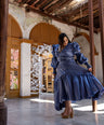 Maxi vestido de fiesta satinado