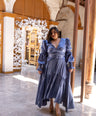 Maxi vestido de fiesta satinado
