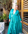 Maxi vestido de fiesta satin