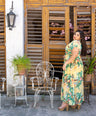Maxi vestido estampado floral