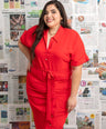 VESTIDO CAMISERO CON LAZO
