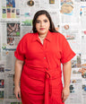 VESTIDO CAMISERO CON LAZO
