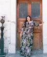 Maxi vestido estampado de fiesta