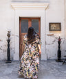 Maxi vestido estampado de fiesta