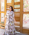 Maxi vestido estampado de fiesta