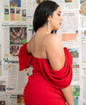 Maxi vestido de fiesta con abertura