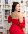Maxi vestido de fiesta con abertura