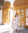 Maxi vestido estampado de fiesta