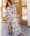 Maxi vestido estampado de fiesta