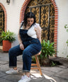Blusa de tirante con plumas
