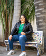 Jeans mom fit con roturas