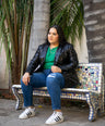 Jeans mom fit con roturas