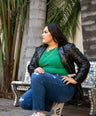 Jeans mom fit con roturas