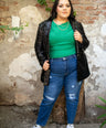 Jeans mom fit con roturas