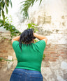 Jeans mom fit con roturas