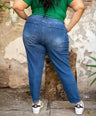 Jeans mom fit con roturas