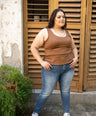 Blusa de tirante grueso