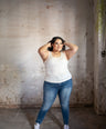 Blusa de tirante grueso