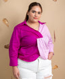 Blusa moda de dos colores