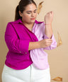 Blusa moda de dos colores